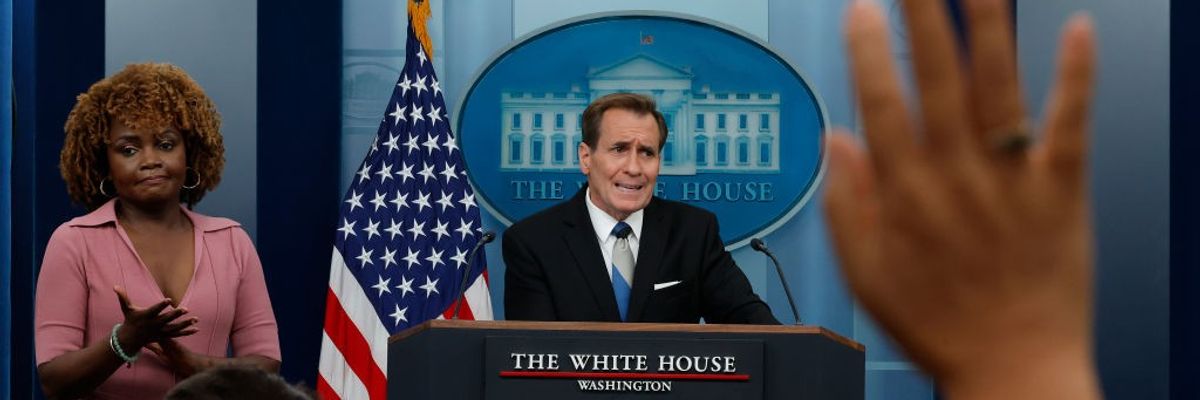 Karine Jean-Pierre and John Kirby speak to repoorters