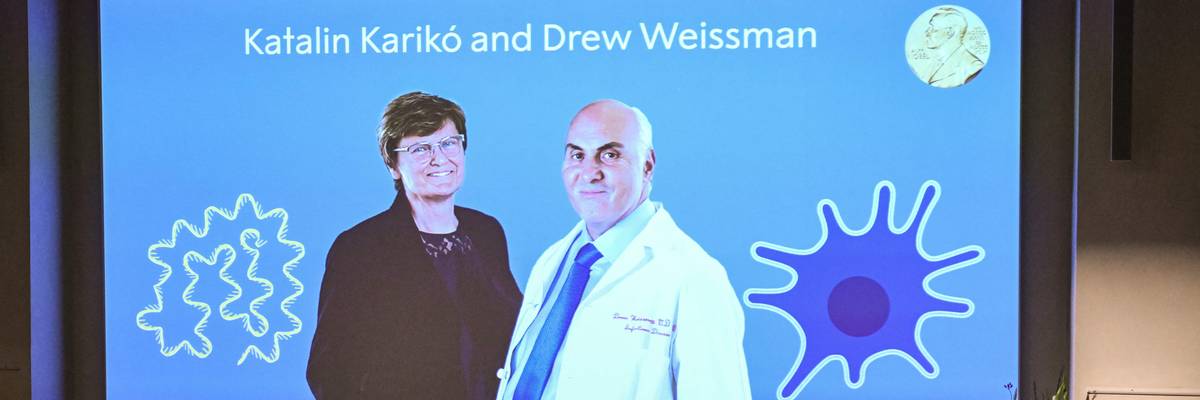 Katalin Karikó and Drew Weissman