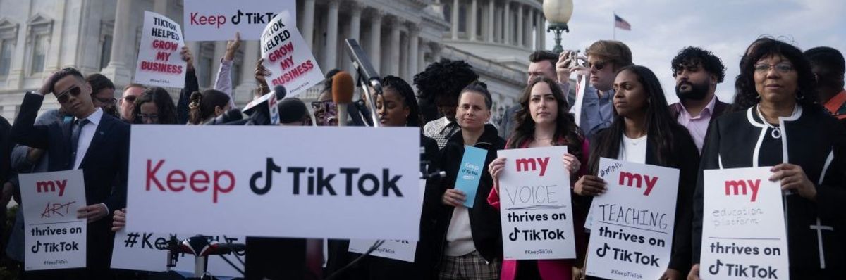 Keep TikTok protesters rally outside the U.S. Capitol 