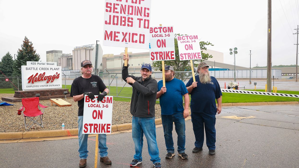 Kellogg's Cereal Plant Workers Go On Strike