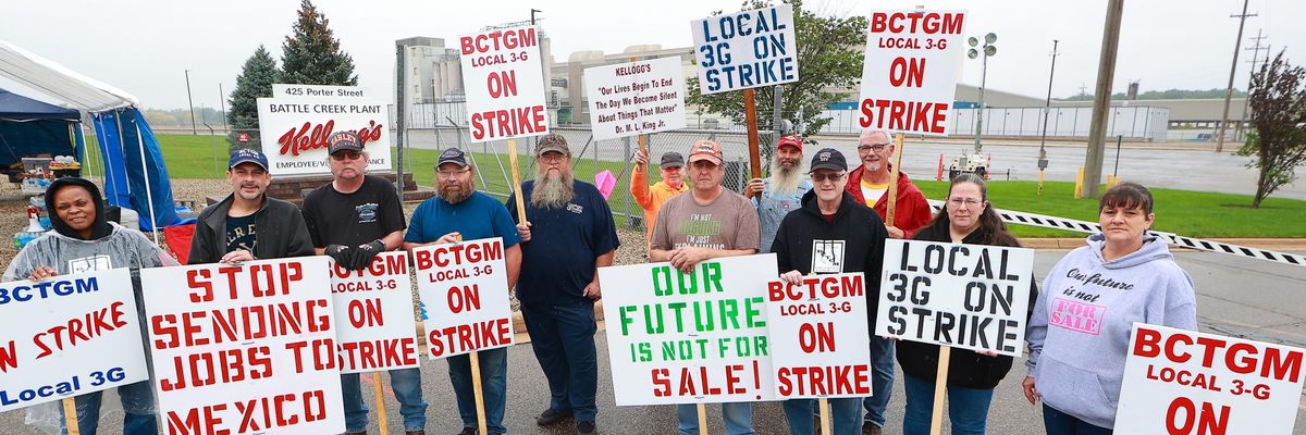 Kellogg's workers on strike