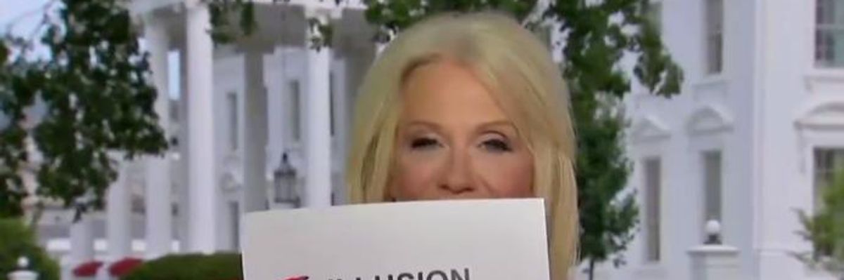 #KellyCards: Twitter Users Go Crazy With Kellyanne Conway's 'Unreal' Flashcards