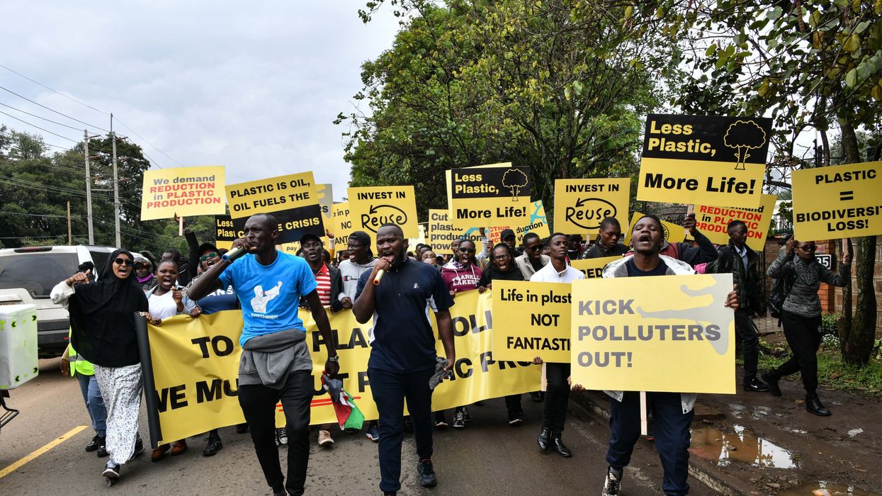 Kenyans march for a robust plastics treaty in Nairobi