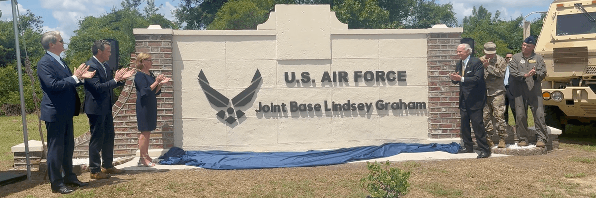Key federal officials attended the renaming ceremony for Joint Base Lindsey Graham