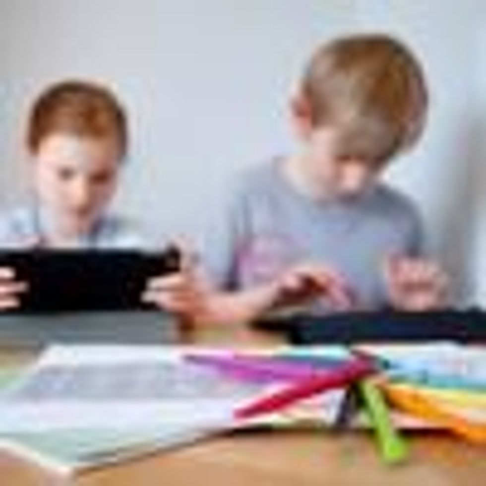 kids on tablets