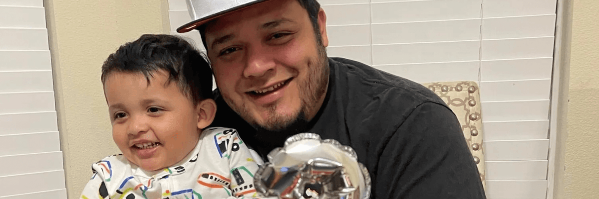 Kilmar Ábrego García with his son on his 3rd birthday