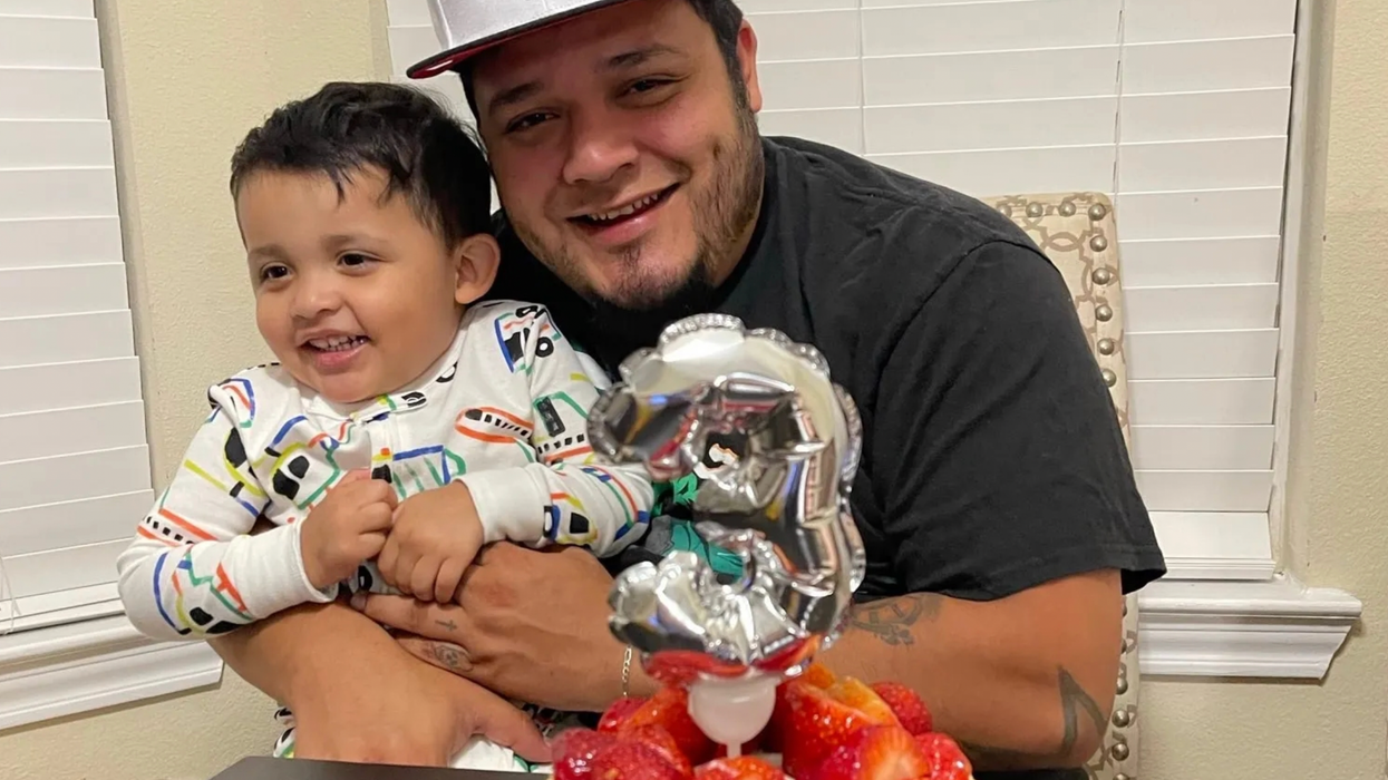 Kilmar Ábrego García with his son on his 3rd birthday