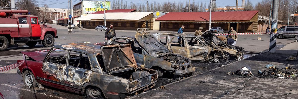 Kramatorsk train station following Russian attack