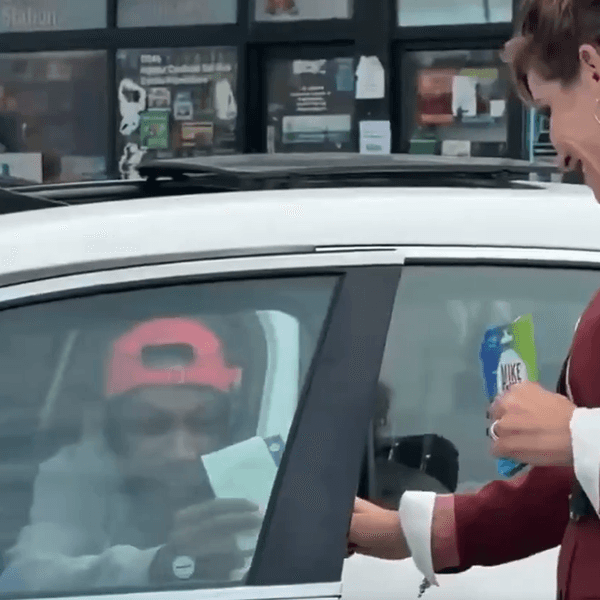 Mike Rogers' Wife Hands Out $10 Gas Cards, Begging Michiganders to Vote for Her Husband