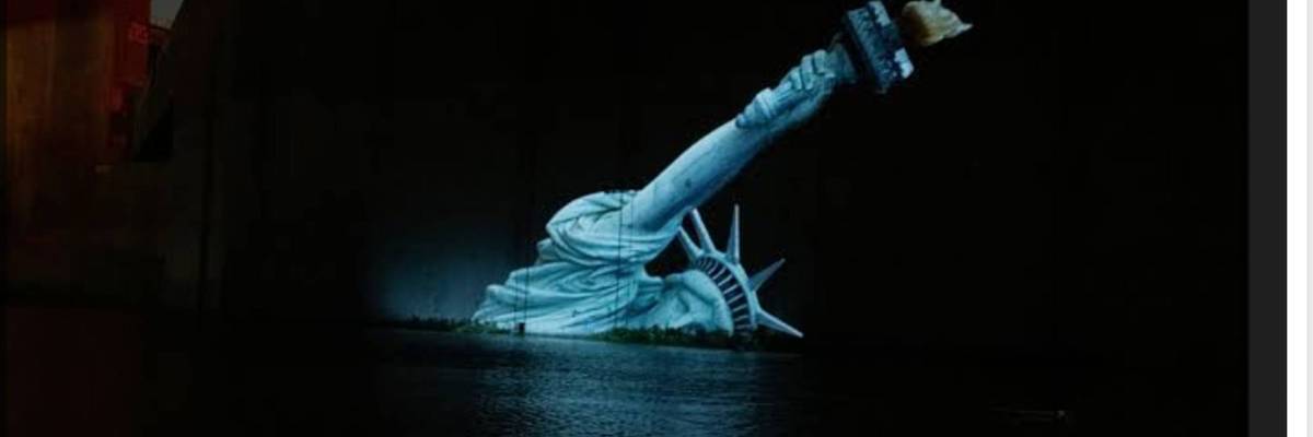 Lady Liberty going down: "Is she sweating?"
