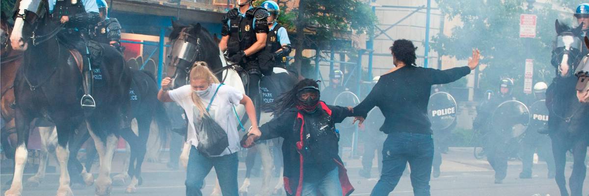 Lafayette Park protest