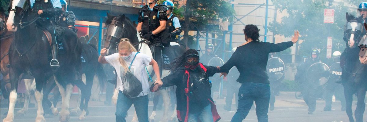 Lafayette Park protest