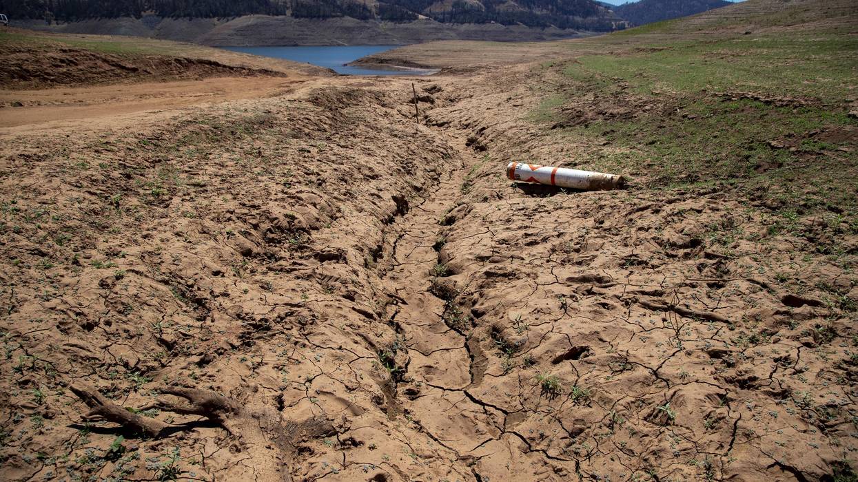 Lake Oroville at low level
