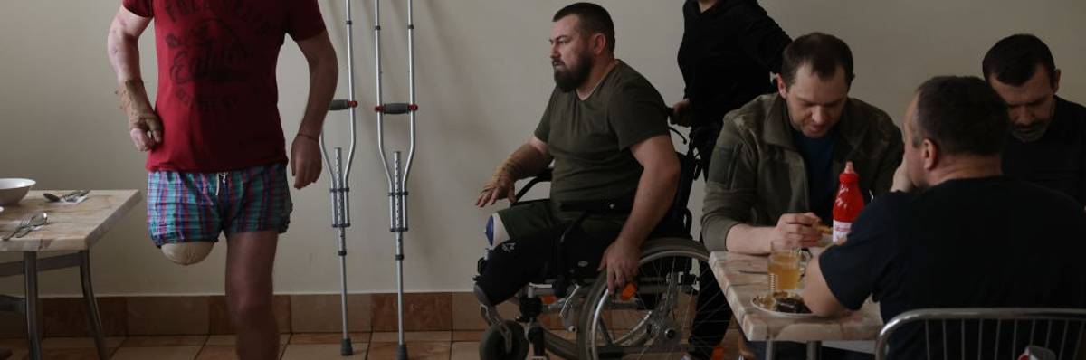 Landmine victims in Ukraine