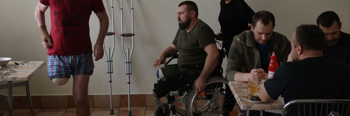 Landmine victims in Ukraine