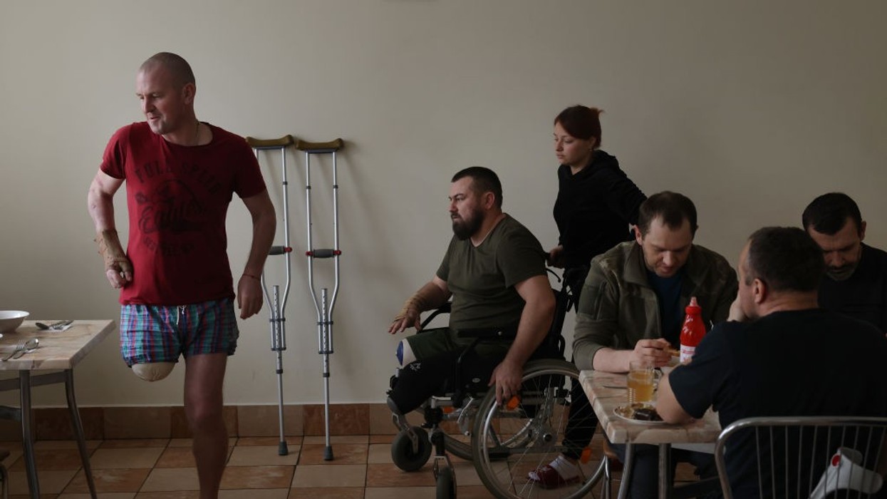Landmine victims in Ukraine