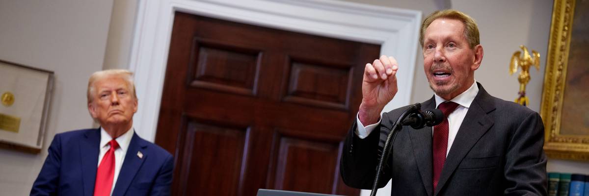 Larry Ellison speaks at White House.