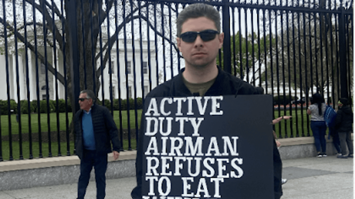 Larry Herbert outside White House.