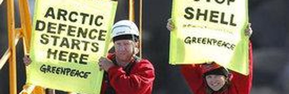 Seven Greenpeace Activists Arrested for Blocking Arctic-Bound Drilling Vessel