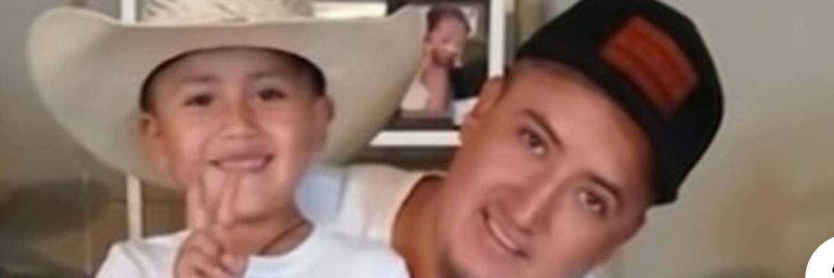 Liam Tadeo and his dad Victor Martinez Nieto