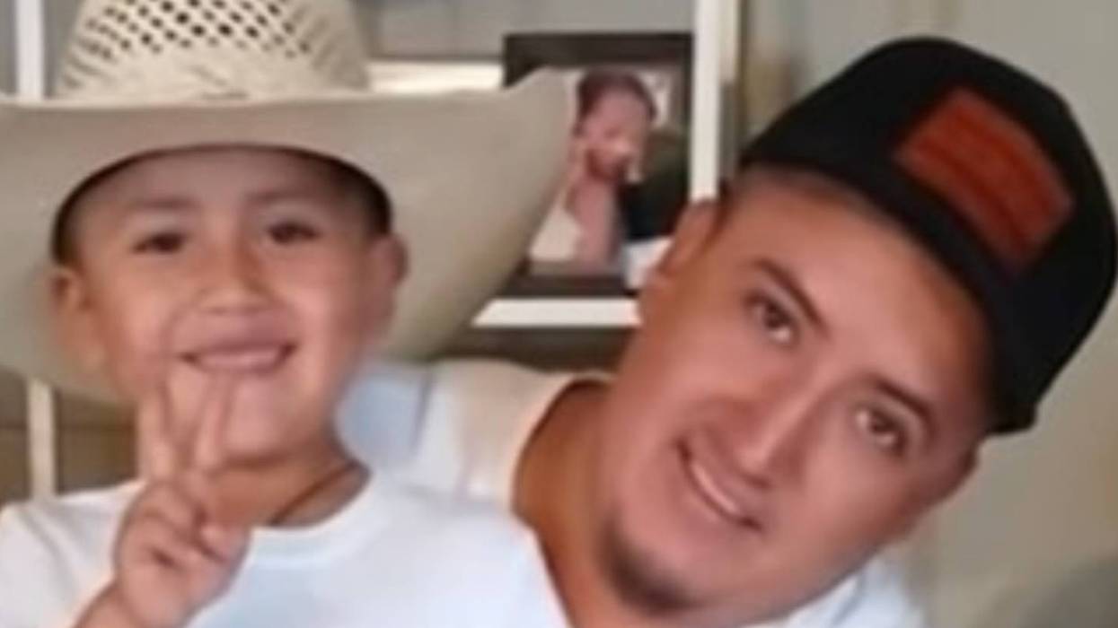 Liam Tadeo and his dad Victor Martinez Nieto