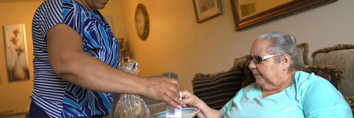 Lidia Vilorio, a home health aide