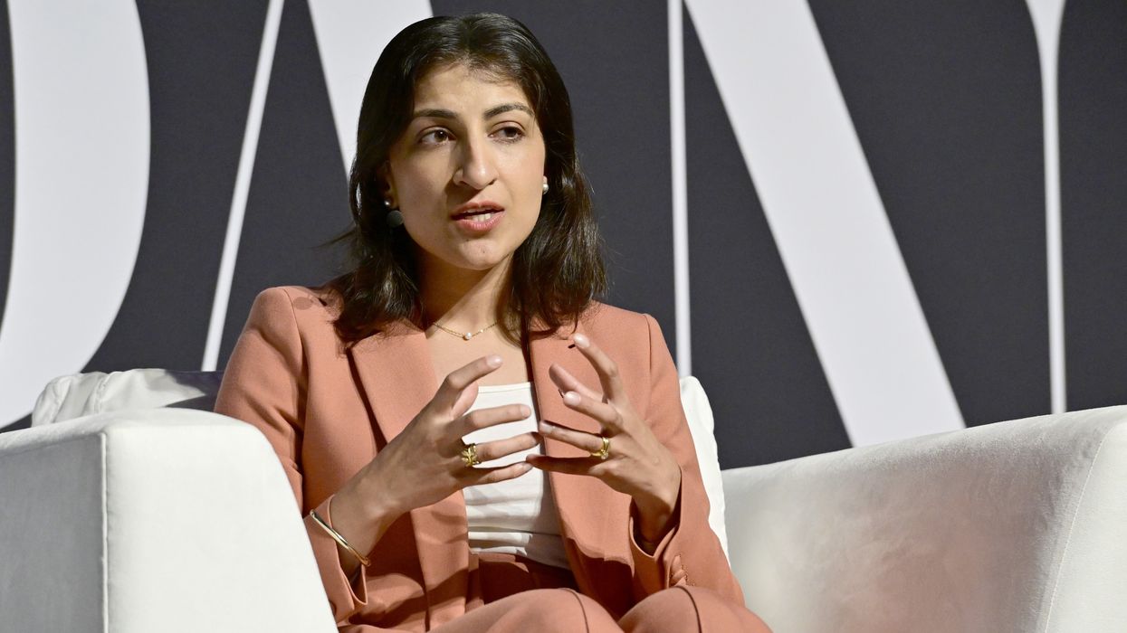 Lina Khan speaks onstage during the Fast Company Innovation Festival 2024