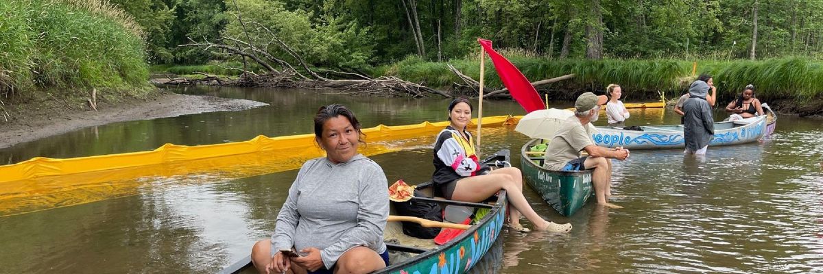 Line 3 protesters in Willow River, Minnesota