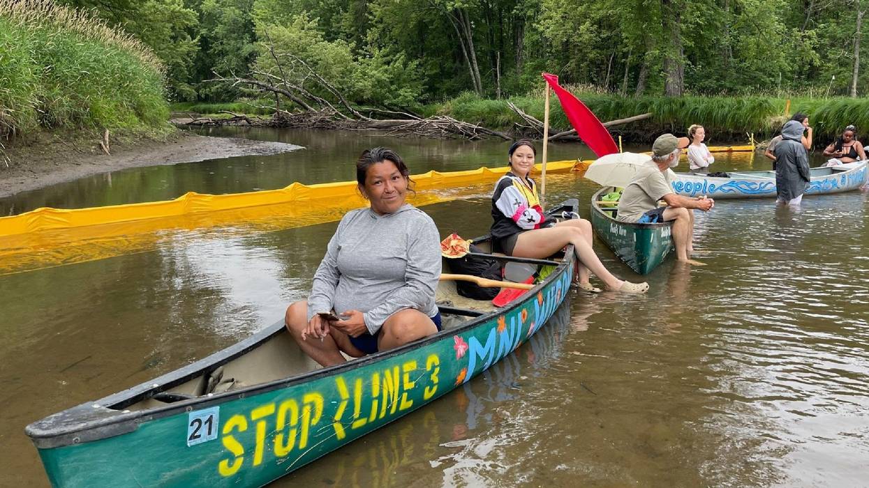 Line 3 protesters in Willow River, Minnesota