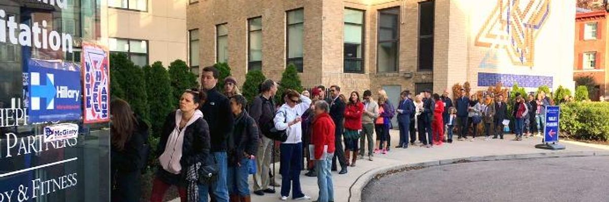 Absent VRA Protections, Voters Report Long Lines, Intimidation in Critical Swing States