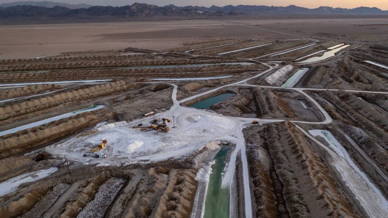 Lithium mining operation from above