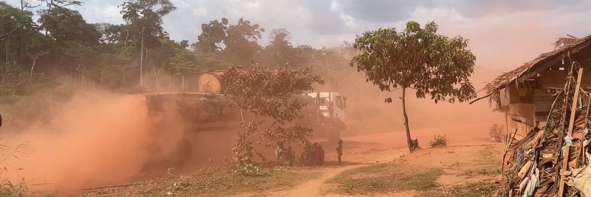Logging truck in Cameroon.