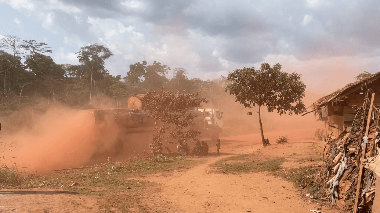Logging truck in Cameroon.
