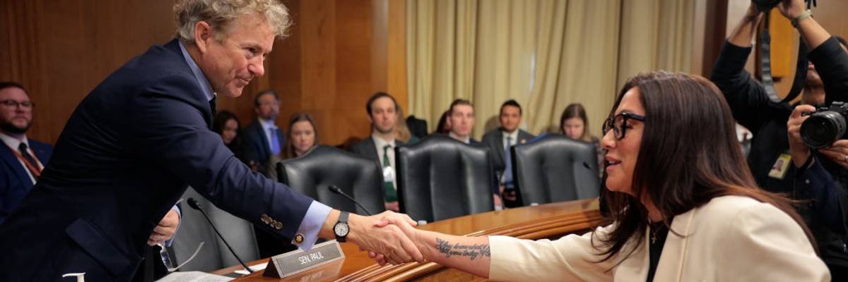 Lori Chavez-DeRemer greets Sen. Rand Paul