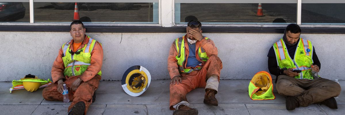 Los Angeles City street services workers
