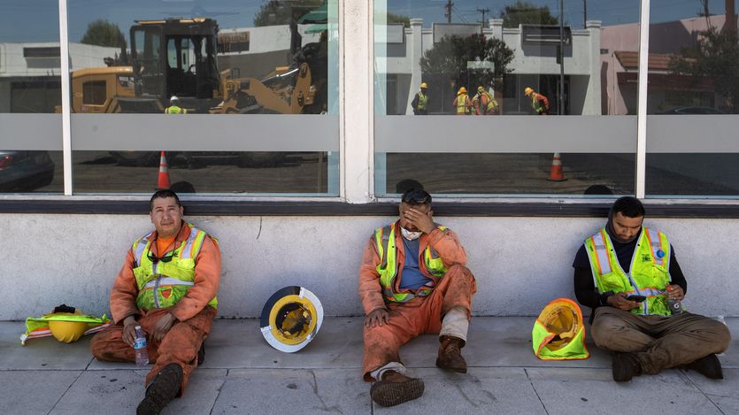 Los Angeles City street services workers