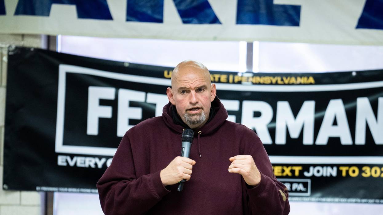 Lt. Gov. John Fetterman speaks at an event
