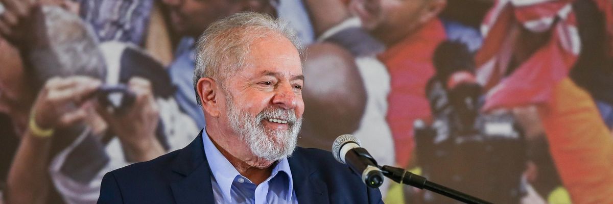Luiz Inácio Lula da Silva, Brazil's former president, speaks during a press conference on March 10, 2021 in São Bernardo do Campo, Brazil. (Photo: Alexandre Schneider/Getty Images)