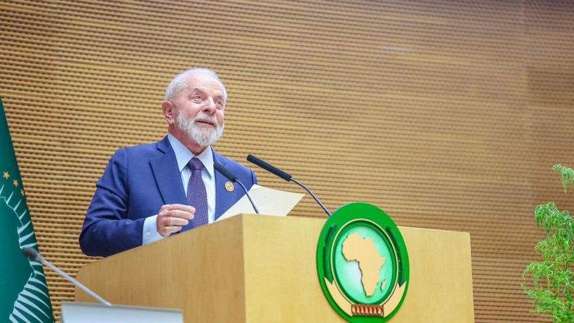Lula speaks at the African Union