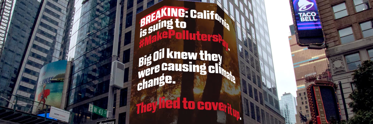 Make Polluters Pay billboard