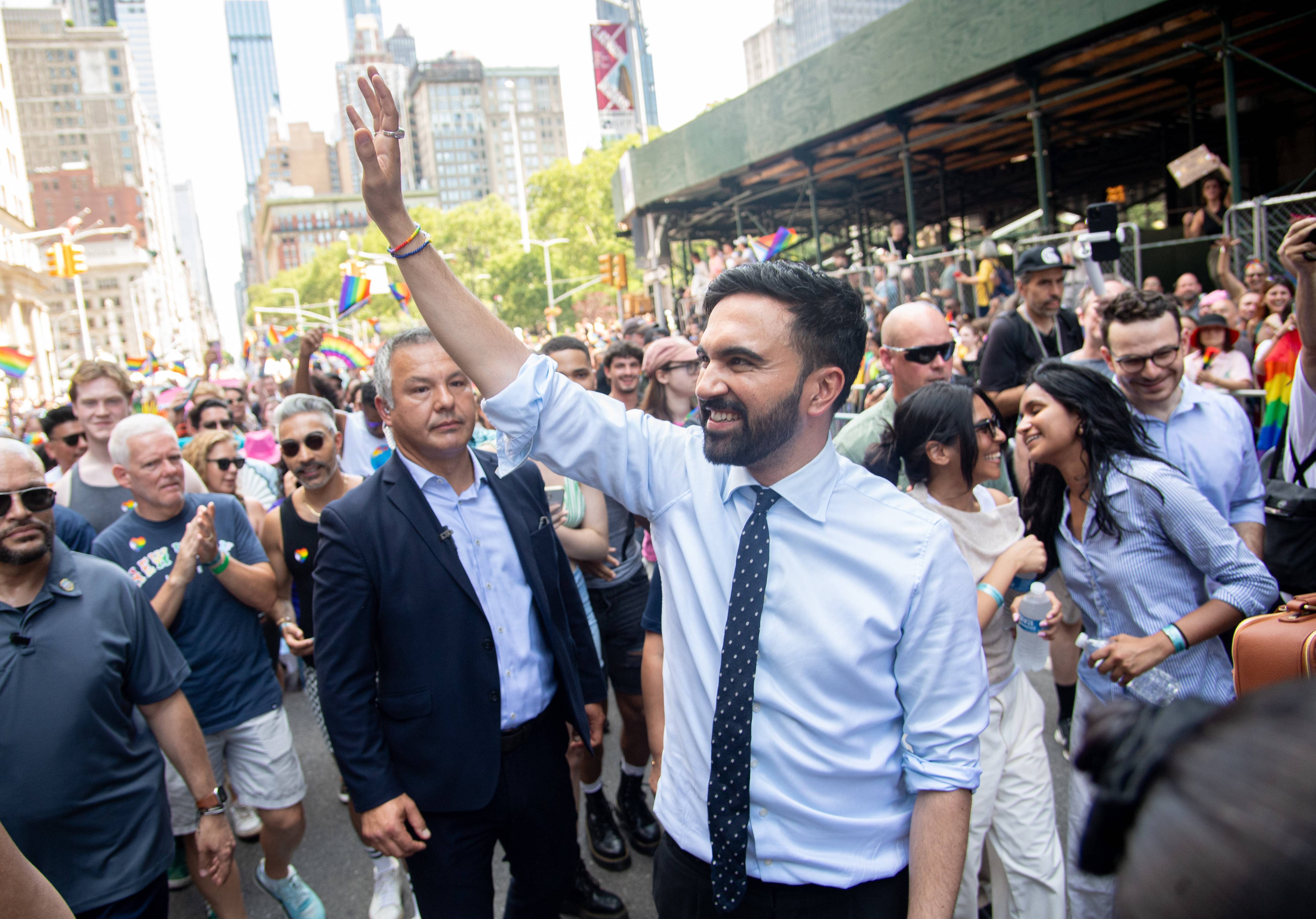 Mamdani at NYC Pride in 2025.