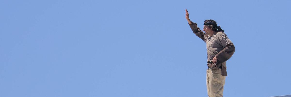 Man Protesting Iran War Sits Atop Frederick Douglass Bridge For Days