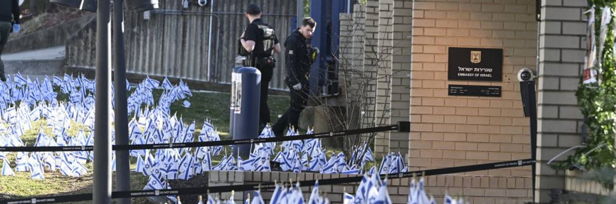 Man sets himself on fire outside Israeli Embassy in Washington