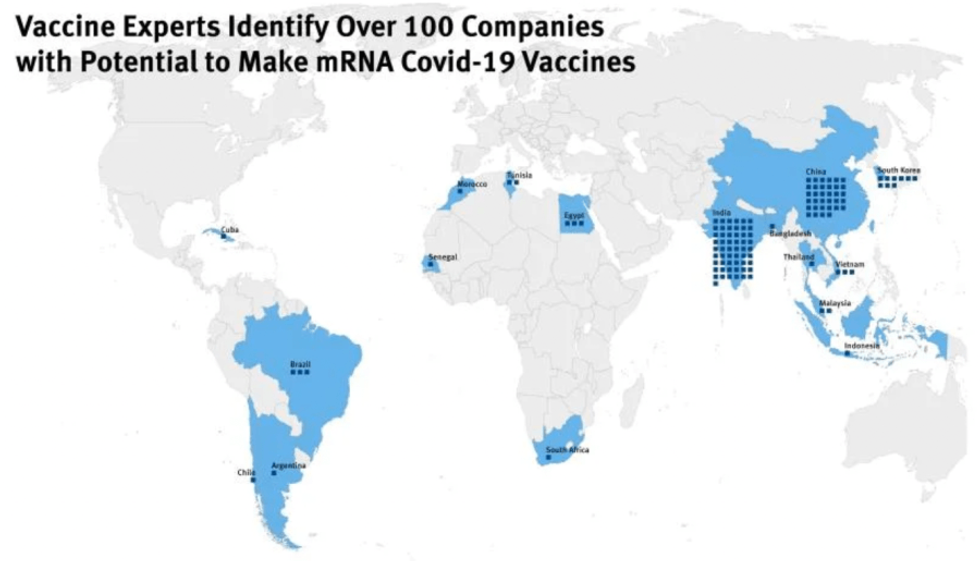Map of qualified manufacturers