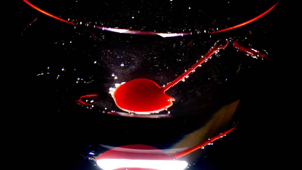 maraschino cherry in glass