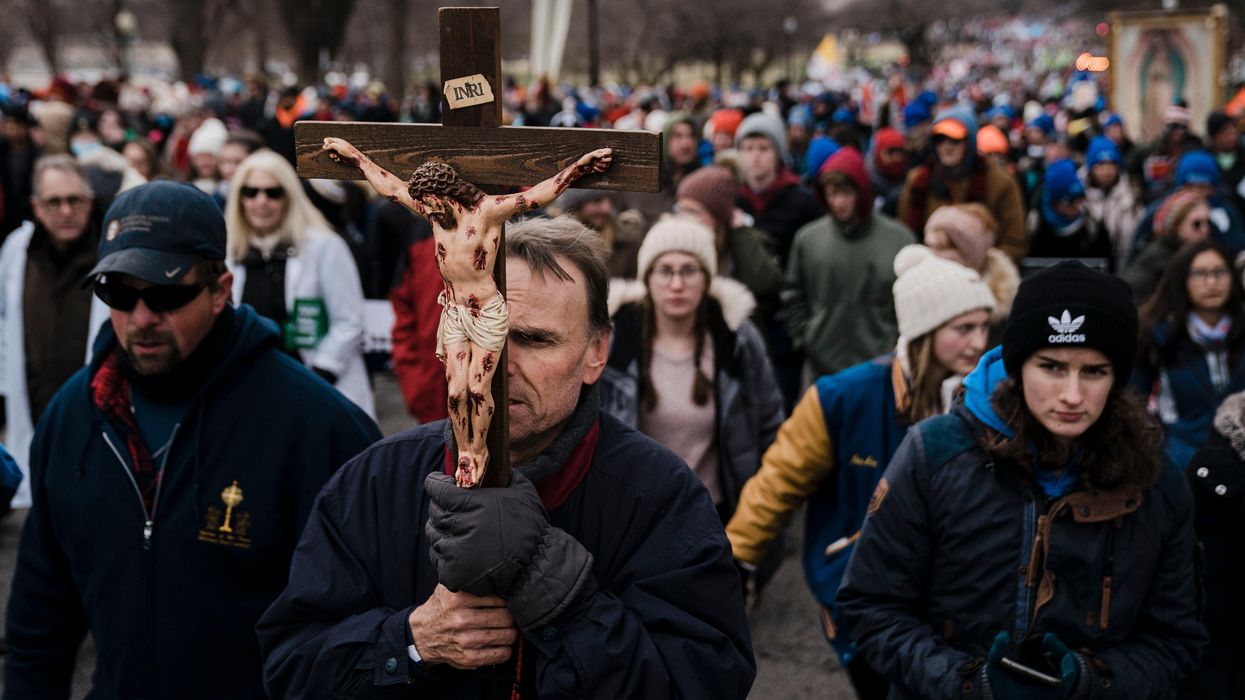 March for Life demonstrators in Washington, DC