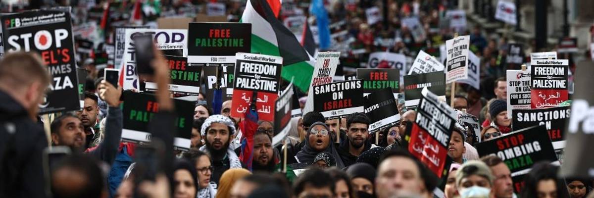 'March For Palestine' in London on October 21, 2023