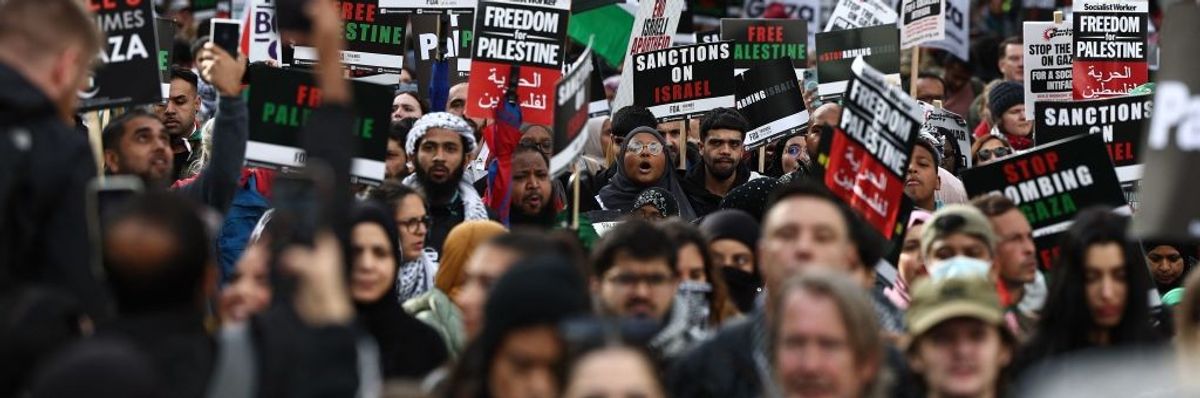 'March For Palestine' in London on October 21, 2023