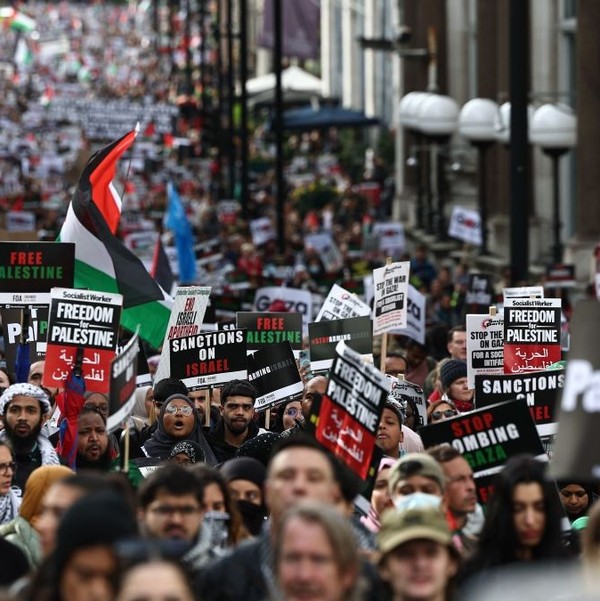 'March For Palestine' in London on October 21, 2023