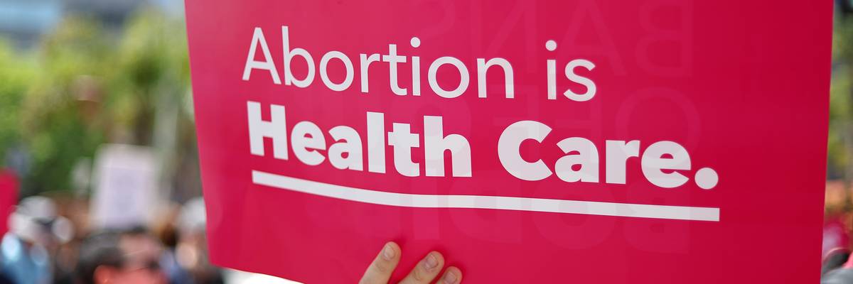 March For Reproductive Rights Held In Los Angeles In Response To Abortion Pill Ruling